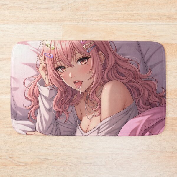 Item preview, Drooling pink-haired waifu in comfy sheets designed and sold by GerwantSHOP.