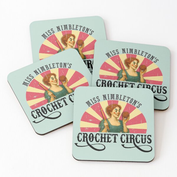 Item preview, Vintage circus Victorian woman clown crochet hook yarn designed and sold by BigMRanch.
