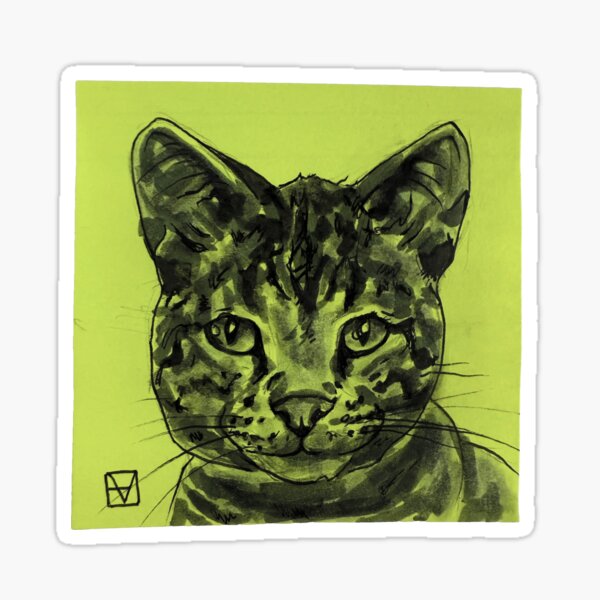 Artikel-Vorschau von Katze pro Tag Doodle - Tag 17 Groß, designt und verkauft von Paintbrushbetty.