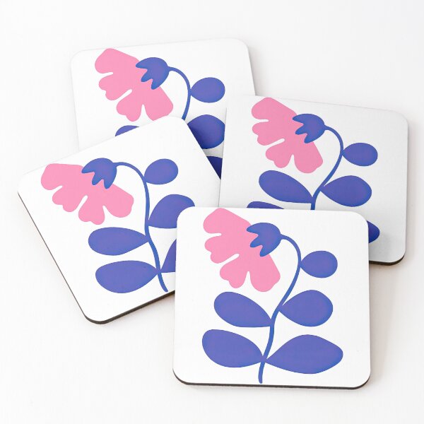 Item preview, Playful Pink and Blue Abstract Flower Illustration designed and sold by ArtfulWeave.