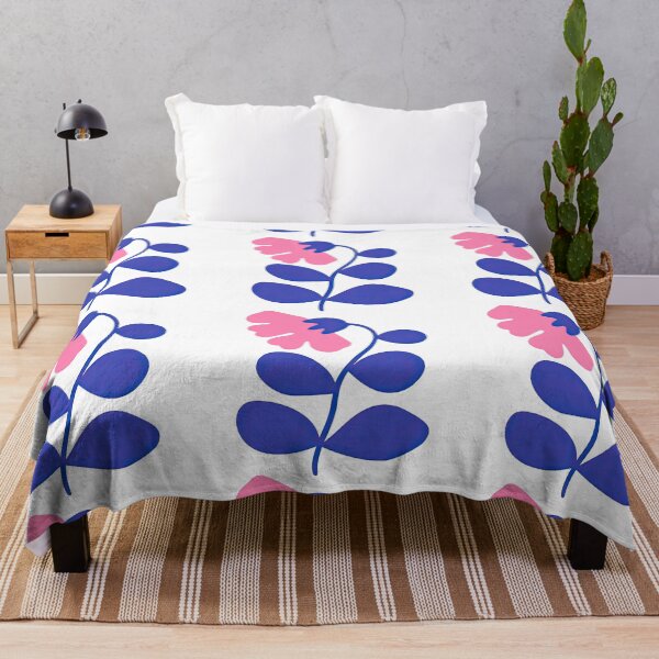 Item preview, Playful Pink and Blue Abstract Flower Illustration designed and sold by ArtfulWeave.