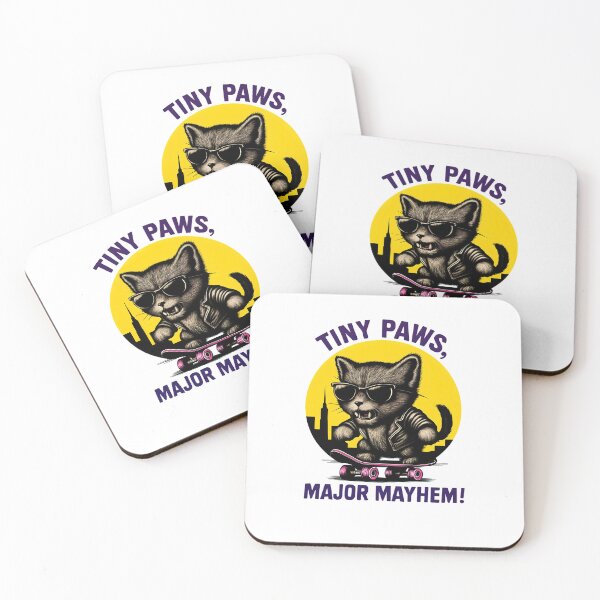 Item preview, Tiny Paws, Major Mayhem – Rebel Skater Kitten designed and sold by jimbo7664.
