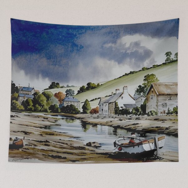 Item preview, The Mill at Tuckenhay（watercolour + AI） designed and sold by artsmeow.