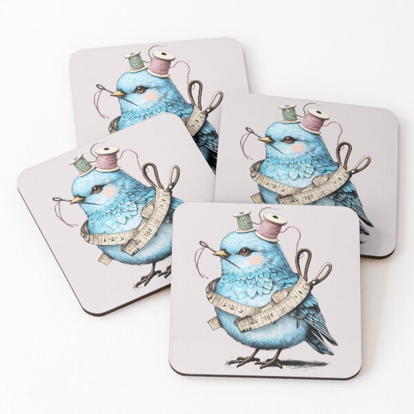 Item preview, Cute sewing notions seamstress quilter quilting bird designed and sold by BigMRanch.