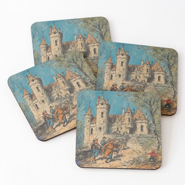 Item preview, “March to the Castle – Vintage Fairytale Illustration” designed and sold by NegarTv Designs.