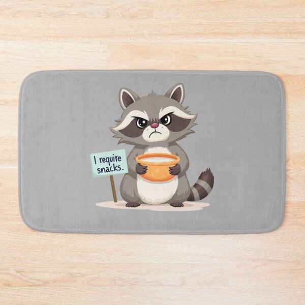 Item preview, I Require Snacks Raccoon designed and sold by ChearshiPrints.