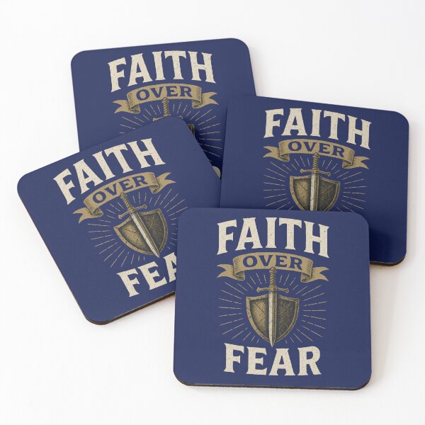 Item preview, Faith Over Fear Shield Christian designed and sold by SimplySelim.