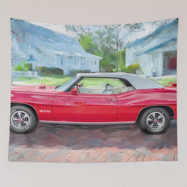Item preview, 1972 Red Pontiac GTO Convertible X108 designed and sold by RichFrancoCars.