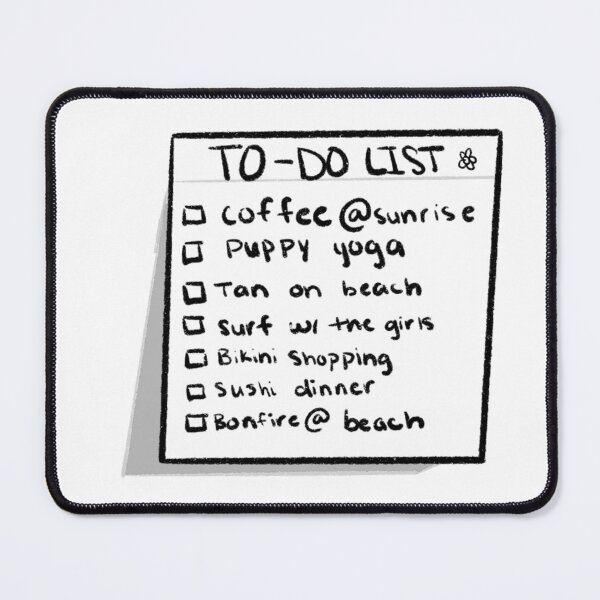 Item preview, Beach girl todo list designed and sold by saltandsketch.