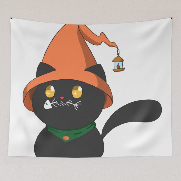Item preview, Funny Halloween kitty with hat designed and sold by Regi's Art.