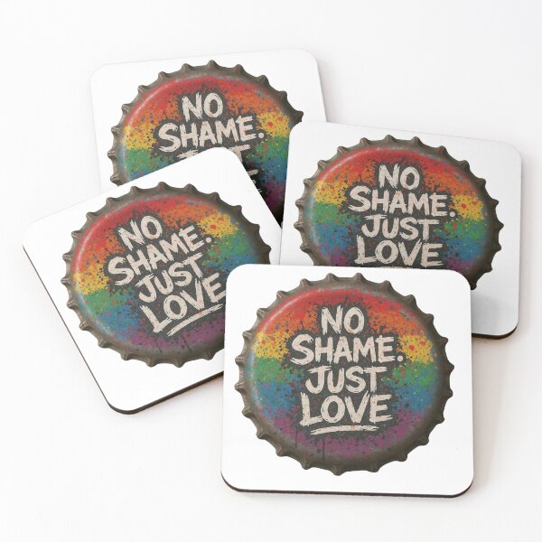Item preview, Pride Graffiti Bottle Cap - "No Shame. Just Love" designed and sold by jimbo7664.
