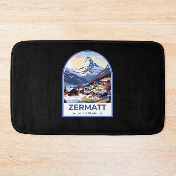 Item preview, A Vintage Travel Illustration of Zermatt - Switzerland Sticker designed and sold by TulipaGraphics.