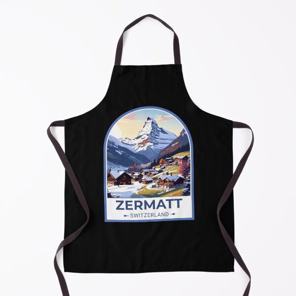 Item preview, A Vintage Travel Illustration of Zermatt - Switzerland Sticker designed and sold by TulipaGraphics.