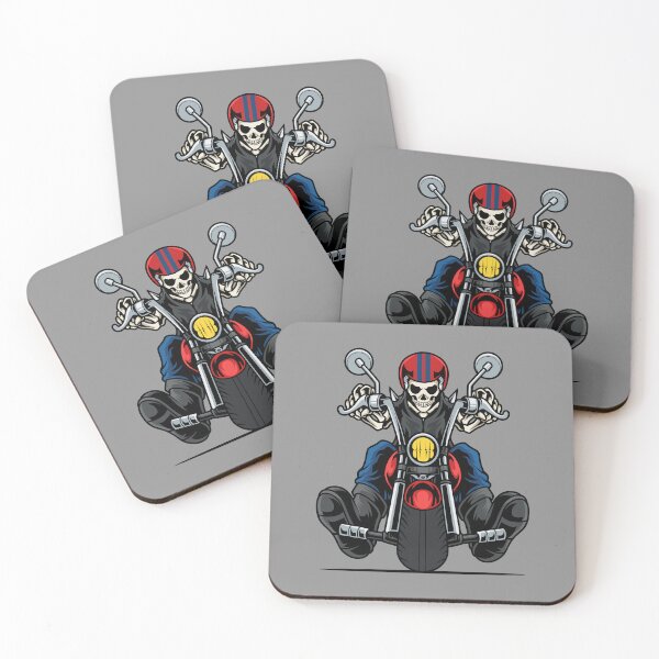 Item preview, Skeleton on a motorcycle gang member designed and sold by Joncasmiart.