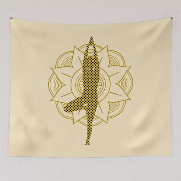 Item preview, Yoga Tree Pose With Mandala designed and sold by Laanas55.