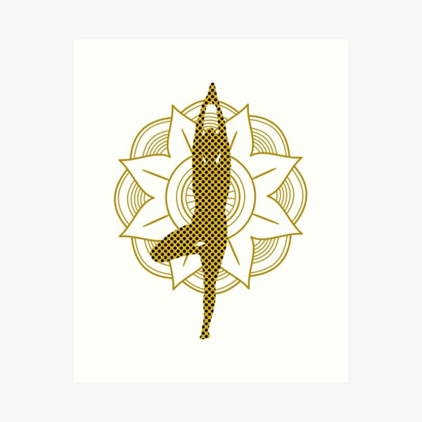 Item preview, Yoga Tree Pose With Mandala designed and sold by Laanas55.