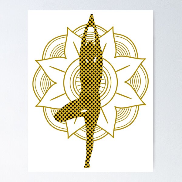 Item preview, Yoga Tree Pose With Mandala designed and sold by Laanas55.