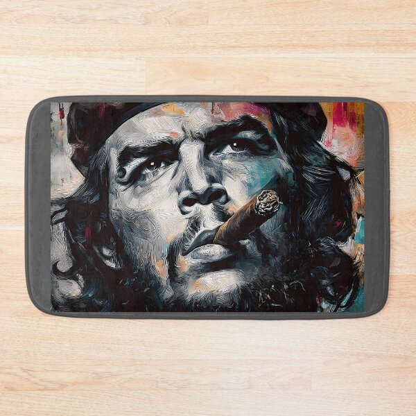 Item preview, Fiery Gaze of Revolution - Striking Che Portrait with Cigar and Dramatic Color Play designed and sold by OlfactoART Studio.