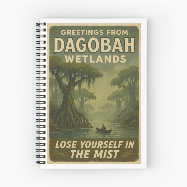 Item preview, Greetings from Dagobah – Retro Sci-fi Travel Postcard designed and sold by Lavoretty.