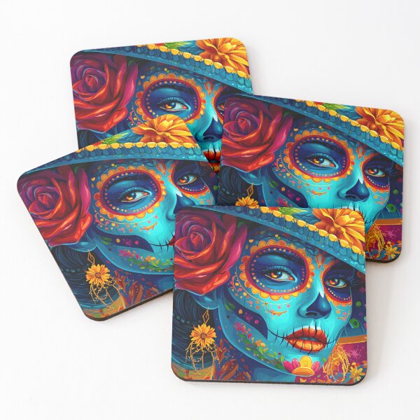 Item preview, Vivid Celebration of Life with Floral Cacao Makeup Art designed and sold by Artessie.