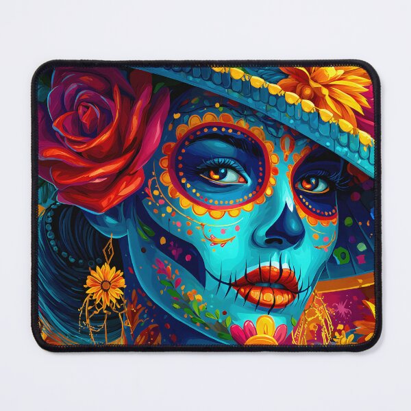 Item preview, Vivid Celebration of Life with Floral Cacao Makeup Art designed and sold by Artessie.