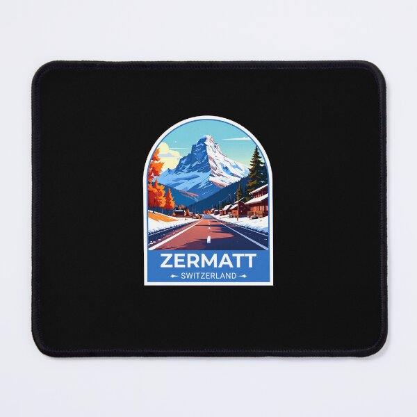 Item preview, A Vintage Travel Illustration of Zermatt - Switzerland Sticker designed and sold by TulipaGraphics.