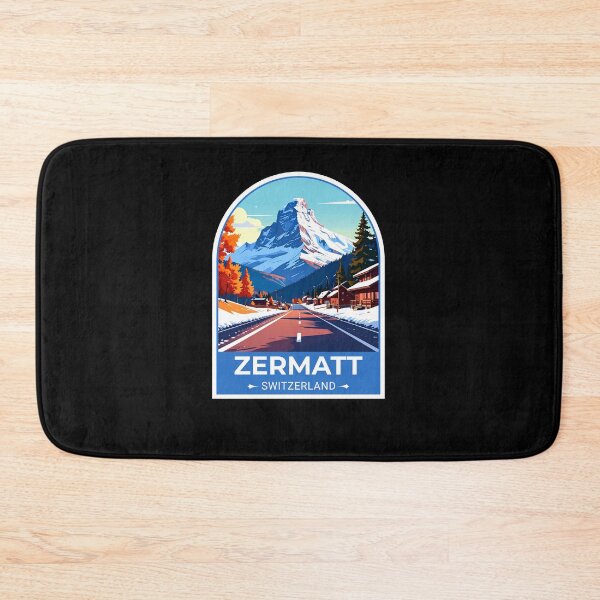Item preview, A Vintage Travel Illustration of Zermatt - Switzerland Sticker designed and sold by TulipaGraphics.