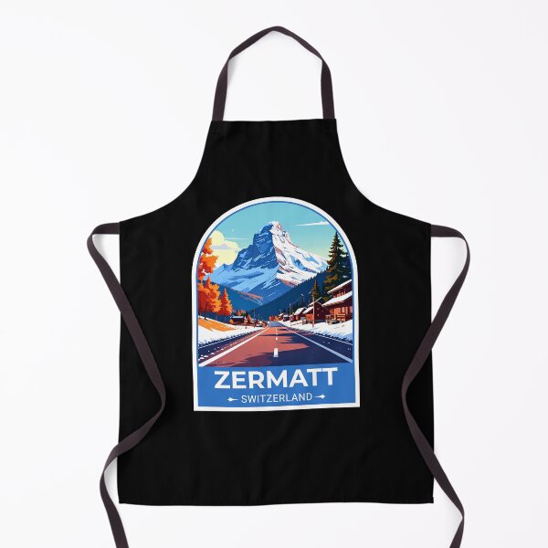 Item preview, A Vintage Travel Illustration of Zermatt - Switzerland Sticker designed and sold by TulipaGraphics.
