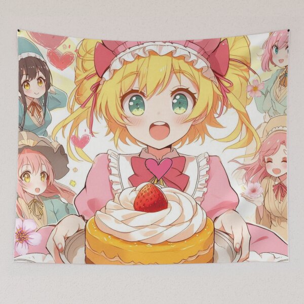 Item preview, Anime Cake – Colorful Kawaii Dessert | Cute Manga Style Food designed and sold by Sugar Wisdom .