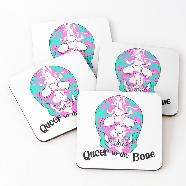 Item preview, Queer to the Bone Trippy Transgender Skull Pride Art designed and sold by Non-Binary-Art.