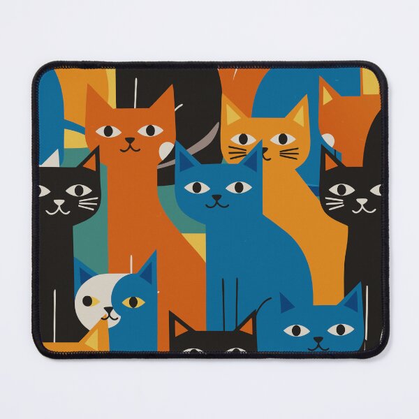 Item preview, Colorful Cat Pattern - Modern Pop Art Feline designed and sold by Timegraf.