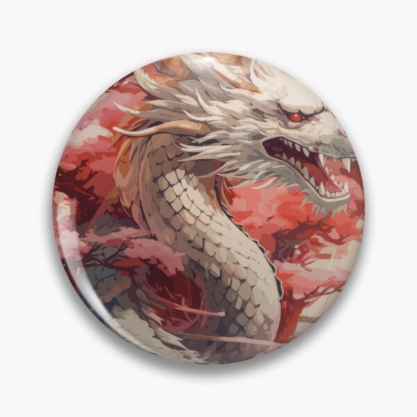 Item preview, White cherry blossom dragon in Japanese spring designed and sold by Daagath.
