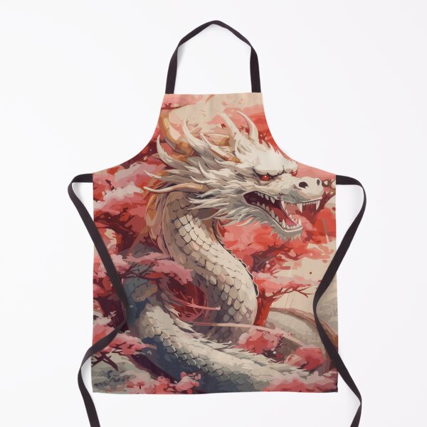 Item preview, White cherry blossom dragon in Japanese spring designed and sold by Daagath.