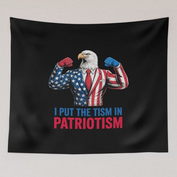 Item preview, I Put The Tism in Patriotism Athletic American Eagle designed and sold by PietrzakDesign.