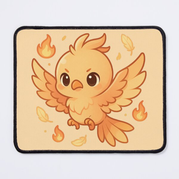 Item preview, Cute Kawaii Baby Phoenix – Fantasy Fire Bird designed and sold by LuKreate.