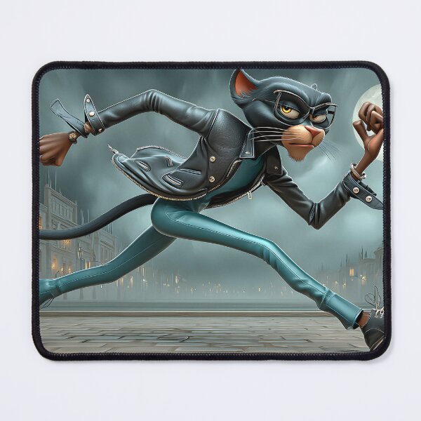 Item preview, Stylish Cartoon Cat in Urban Night Setting designed and sold by Artessie.