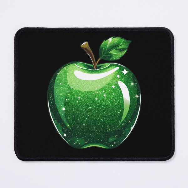 Item preview, Retro Glitter Green Apple Illustration designed and sold by Claustronautas.