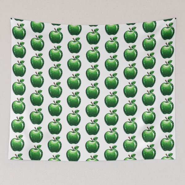Item preview, Retro Glitter Green Apple Illustration designed and sold by Claustronautas.
