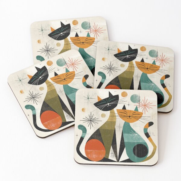 Item preview, Vintage cat atomic retro mid century modern designed and sold by scicilysimonee.