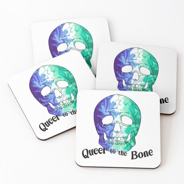 Item preview, Queer to the Bone Trippy Gay Skull Pride Art designed and sold by Non-Binary-Art.