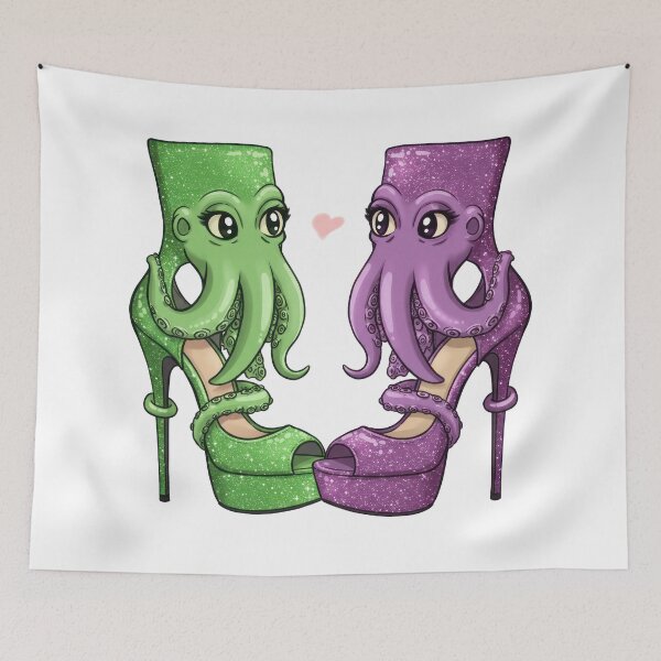 Item preview, Cosmic Octopus Heels in Love designed and sold by DumbPet.