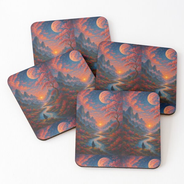 Item preview, Surreal Sunset Valley – Dreamlike Fantasy Landscape designed and sold by SHINEMUZ.
