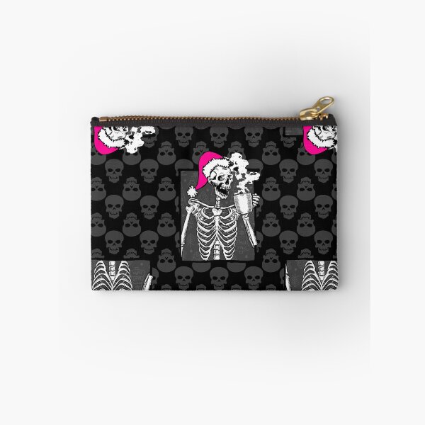 Item preview, goth black christmas skull coffee skeleton pink designed and sold by Gossip Rag.