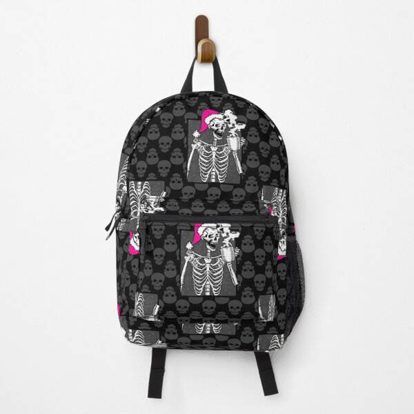 Item preview, goth black christmas skull coffee skeleton pink designed and sold by Gossip Rag.