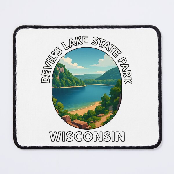 Item preview, Devil’s Lake State Park Wisconsin Travel Poster – Scenic Hiking & Nature Art designed and sold by inkNext.