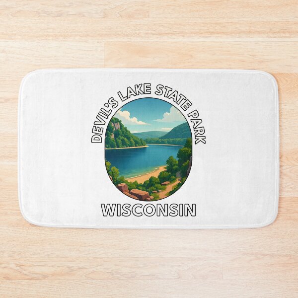 Item preview, Devil’s Lake State Park Wisconsin Travel Poster – Scenic Hiking & Nature Art designed and sold by inkNext.