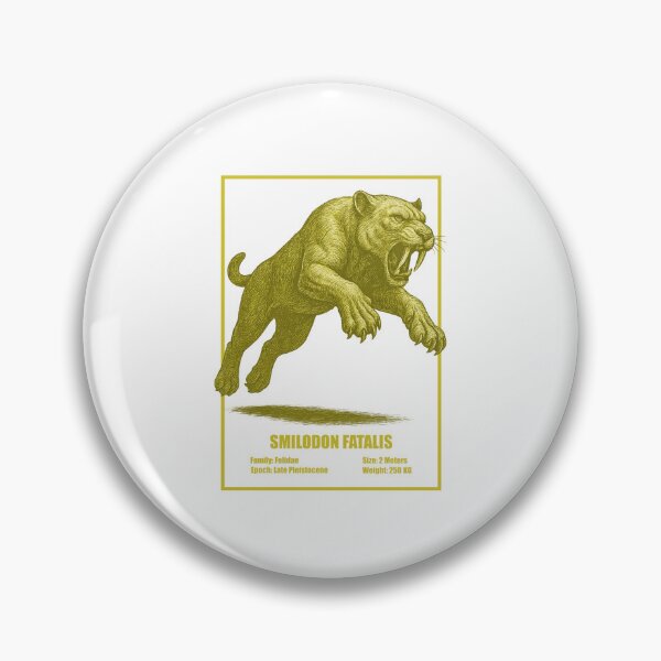 Item preview, Smilodon Fatalis – Vintage Prehistoric Illustration designed and sold by SlatoMato.