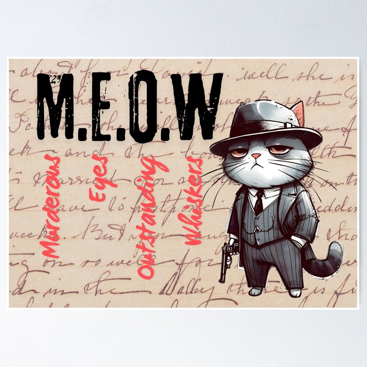 M.E.O.W – Mafia Cat Don Edition Sticker