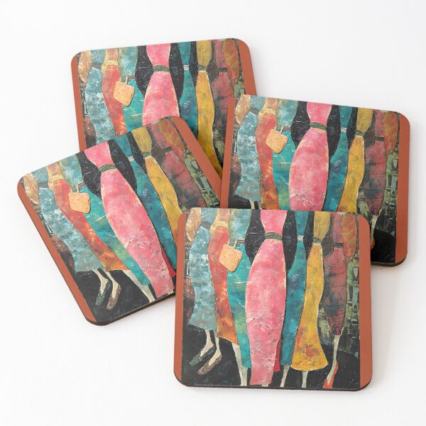 Item preview, Strut Through London Style - Colorful Fashionable Women in a Vibrant Abstract City Scene designed and sold by OlfactoART Studio.