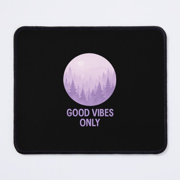 Item preview, Good Vibes Only Pastel Purple Forest Aesthetic Inspirational Quote designed and sold by VioletEther.